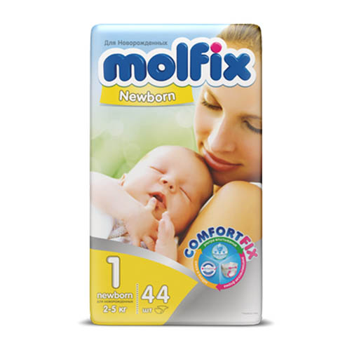 ПОДГУЗНИКИ MOLFIX NEW BORN 1 2-5 КГ 